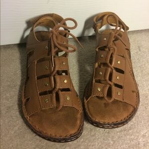Brown leather sandals